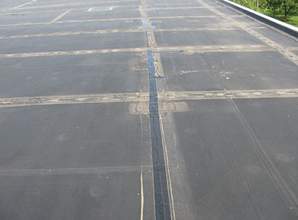 Upper Roof (note lap repairs)