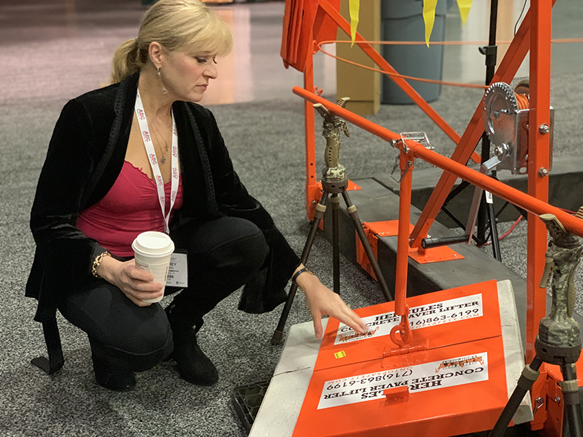 Concrete Paver Lifter at NERCA Trade Show