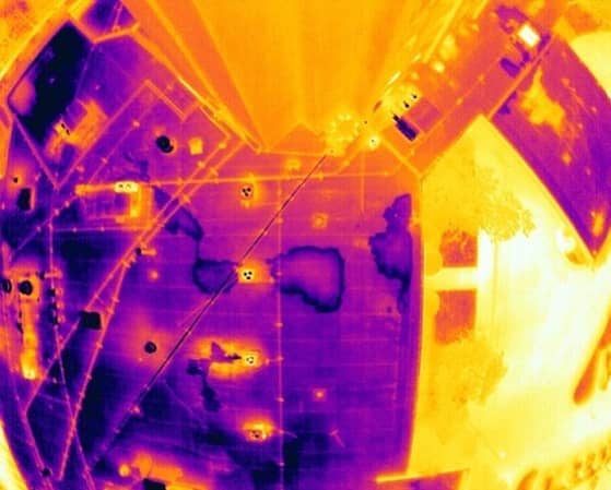 Infrared Drone Survey Thermogram