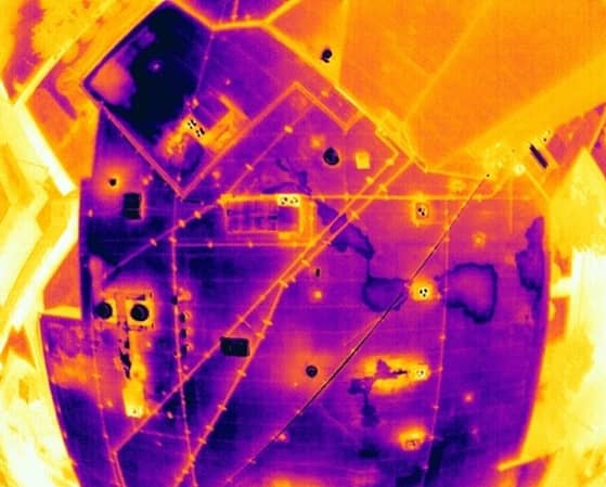Infrared Drone Survey Thermogram