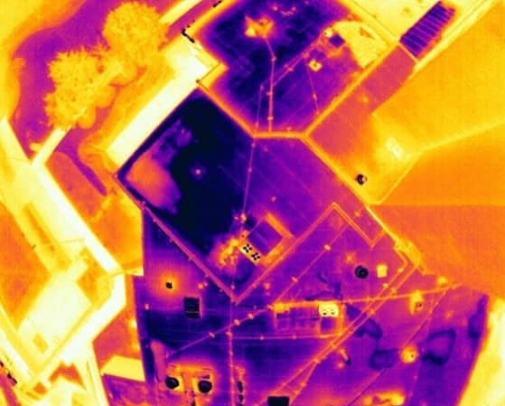 Infrared Drone Survey Thermogram