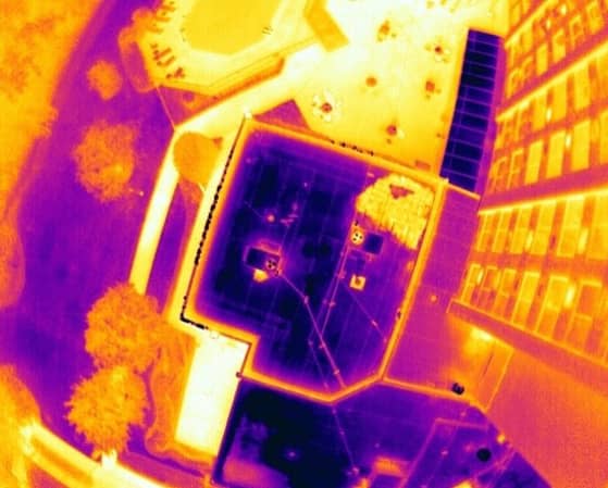 Infrared Drone Survey Thermogram