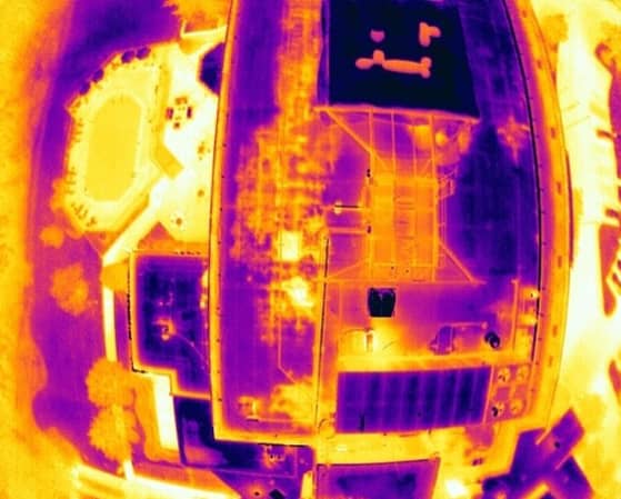Infrared Drone Survey Thermogram