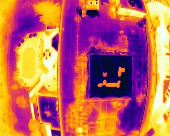 Infrared Drone Survey Thermogram