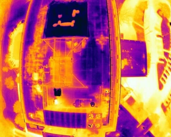 Infrared Drone Survey Thermogram