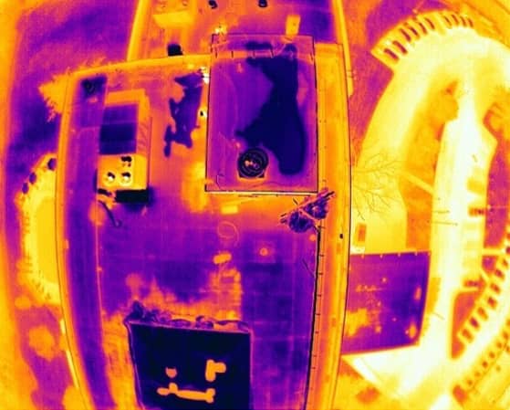 Infrared Drone Survey Thermogram