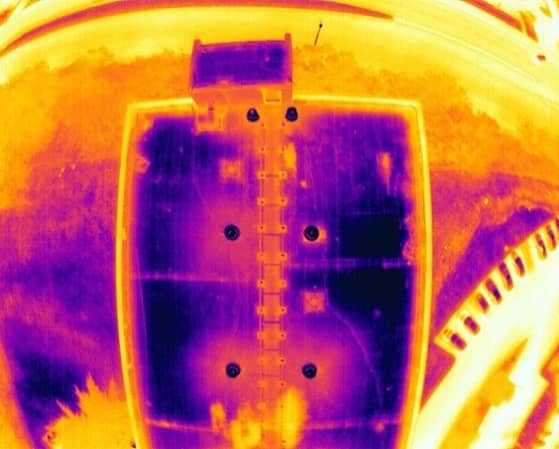 Infrared Drone Survey Thermogram