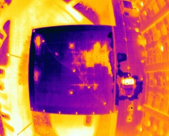 Infrared Drone Survey Thermogram