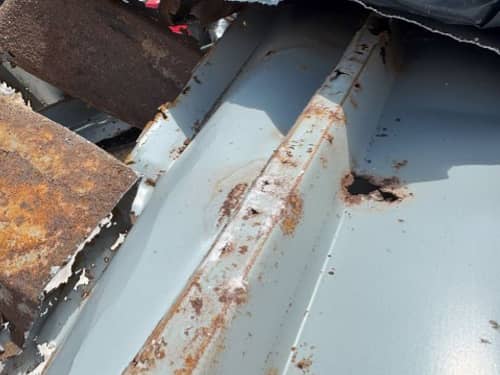 Painted side of decking from that would be seen from below, which might not look bad to the eye. Such decking could prove to be dangerous. 