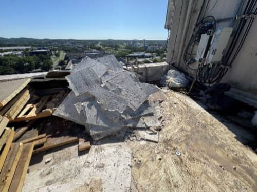 Tear offs are messy and intrusive and as you can see by the photos. We try to avoid tearing if possible, but sometimes it is necessary, especially when roof decking is in question.