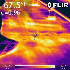 Infrared Roof Survey Thermogram