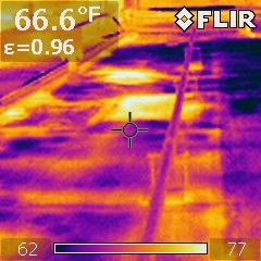 Infrared Roof Survey Thermogram