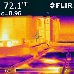 Infrared Roof Survey Thermogram