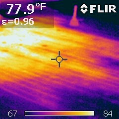 Infrared Thermogram of TPO roof system