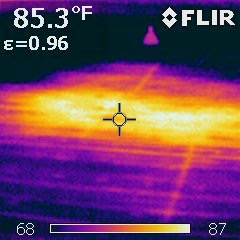 Infrared Thermogram of TPO roof system