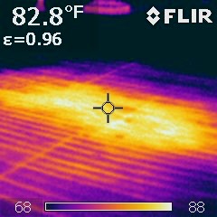Infrared Thermogram of TPO roof system