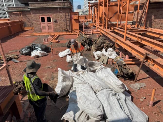 Reviewing trash removal process