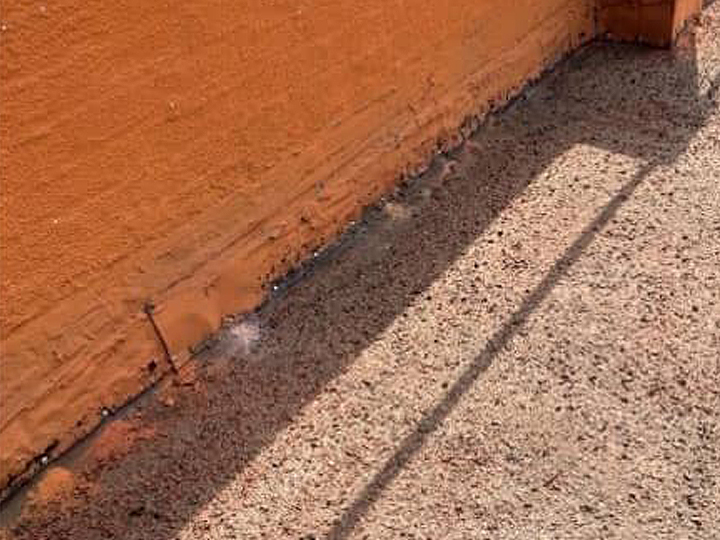 Untreated base flashings typical 