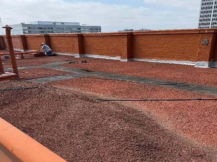 Base flashings reinforced with 1047 