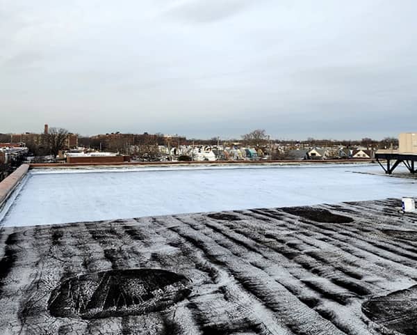 Overview of first coat in progress. 