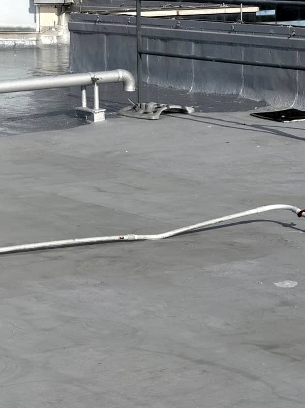 Close up of completed second coat